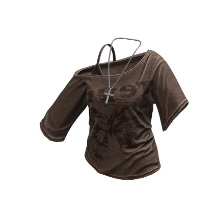 Baggy Flowy Butterfly Hangover top (Brown)