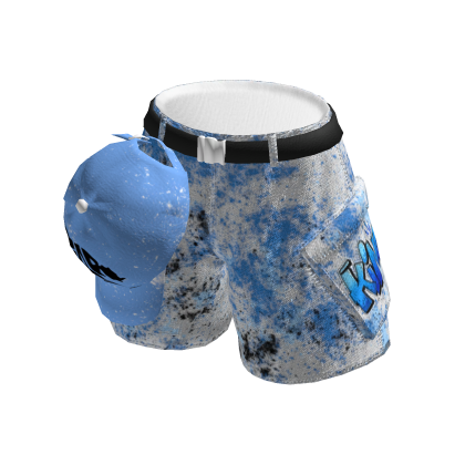 TOKYO UGC | Bear Blue Dust Shorts