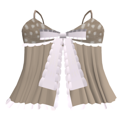 🤍 fawn babydoll ruffled dress brown pink