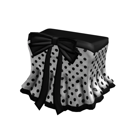 cute gothic polka dot ribbon dress black white