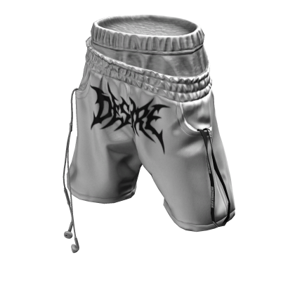 White Graphic Track Shorts