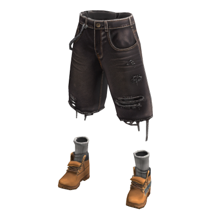 @ -  distressed shorts (brown)
