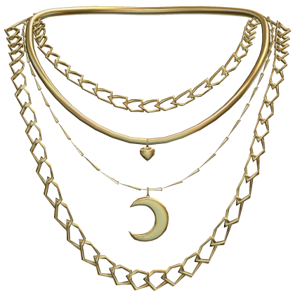 Gold Layered Moon Necklace