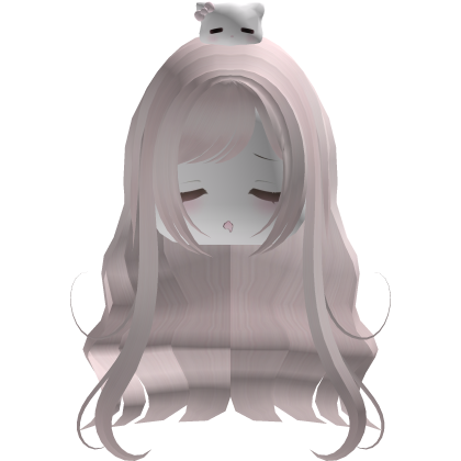 Cute Sleepy Neko Chibi Hair (Pink)