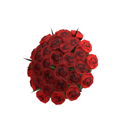 Big Red Roses Bouquet on Hand