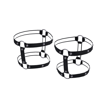 Black Goth Punk Leg Garters (Pair)