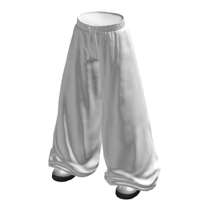 White Sweatpants Sneakers Baggy Tracksuits Joggers