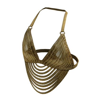 Tolou's Gold Halter Top