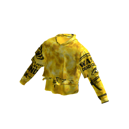 Yellow Torned Hoodie
