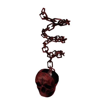 Red Goth Skull with chains (for Korblox)