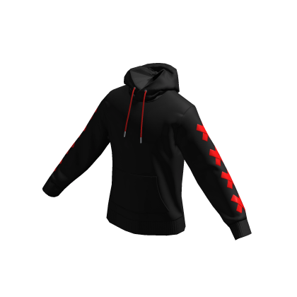 Black & Red Stitches Hoodie
