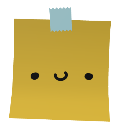 Cute Sticky Note Mask