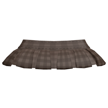 Brown Plaid Mini Skirt
