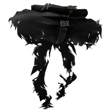Black Hat Plague - Black Torn Scarf with Bones