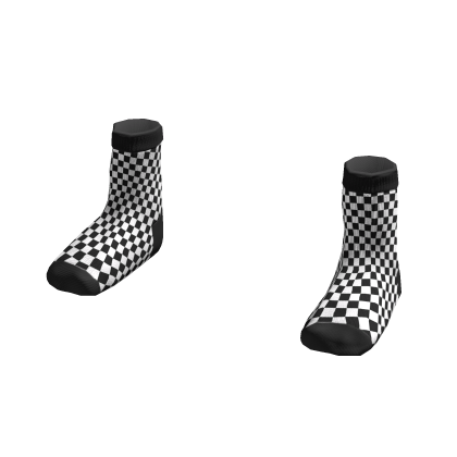 Black & White Checkered Socks