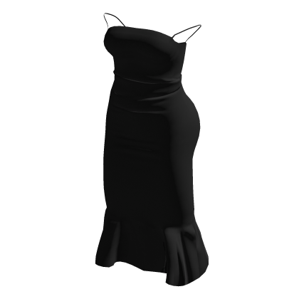 Ruffle Bodycon Dress Black 
