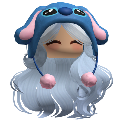 Curly Waves W/ Blue Alien Hood (Sky Blue)