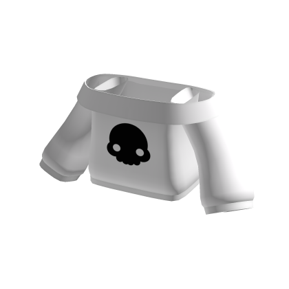 ꒰ off shoulder skull sweater (white) ⛧