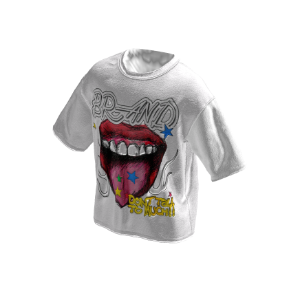 iBLOX - White Star Mouth Oversize Shirt