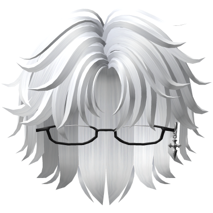White Professional Boy Hair w Reading Glasses