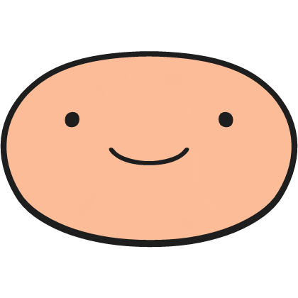 Finn The Humans Face - (Adventure Time)