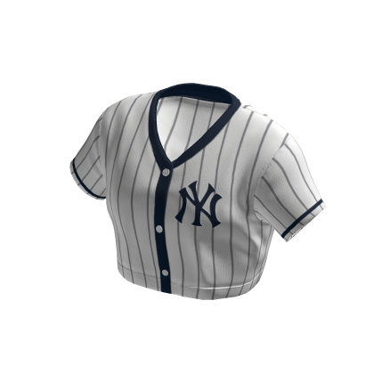Baseball Crop Jersey - White NY