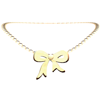 Bow Gold Necklace