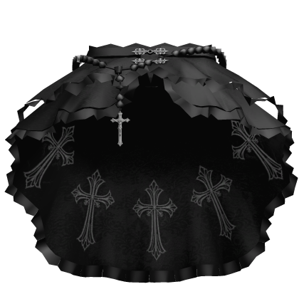 Christian Goth Victorian Ruffled Skirt 3.0
