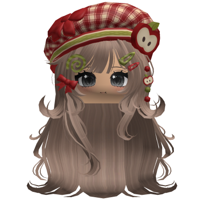 Flowy Wolfcut W/ Igari Red Beret Milktea