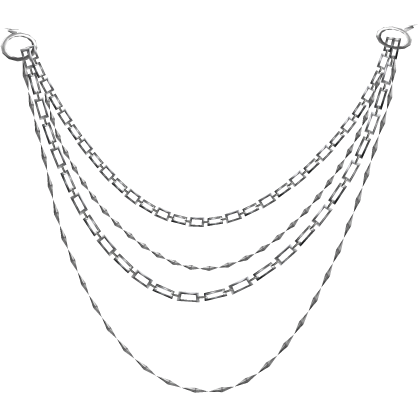 Silver Gaian Temporal Body Chains