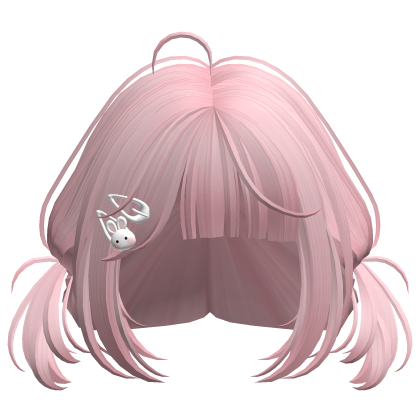 Cute Mini Pigtails with Bunny Hair Clip(Pink)