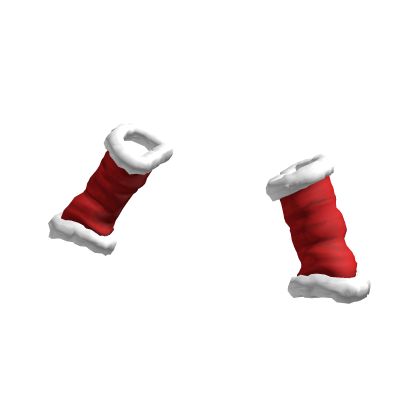 Fluffy Santa Christmas Arm Warmers