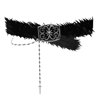 Black Fur Winter Chic Silver Belt - 1000GAiA