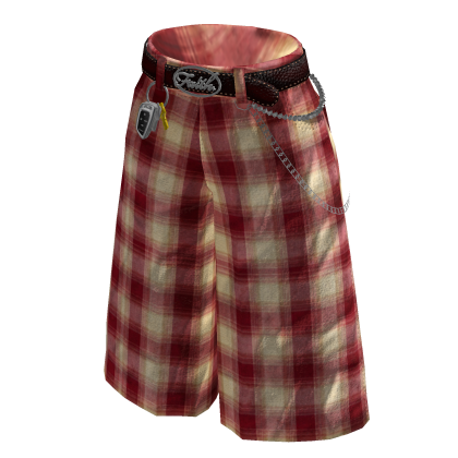 FS - Jorts Plaid Red