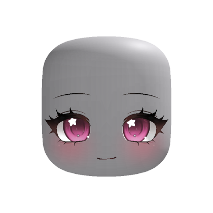 kawaii starstruck chibi face (recolorable)