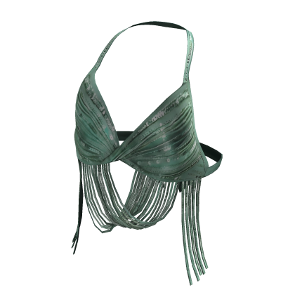 Tolou's Mint Fringe Top