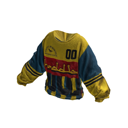 Yellow Blue Varsity Sweater