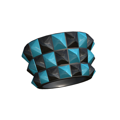 Scene (LEFT) Blue Emo Studded Bracelet 2000s Y2k
