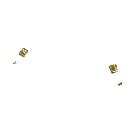 Gold Stack of Bracelets with Rings