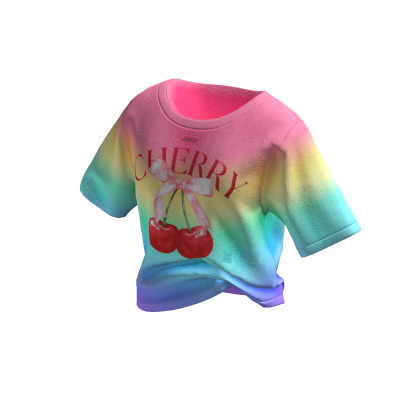 ✨ Mon Cherry Preppy Rainbow Tee