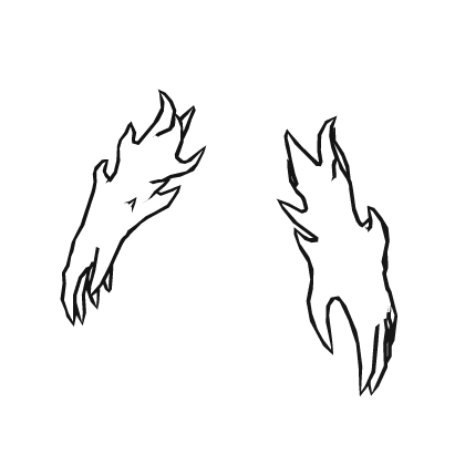 White Aura Claws w/ Black Outline
