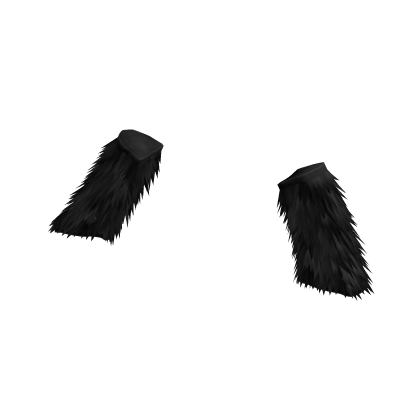 Fluffy Fur Arm Warmers Black