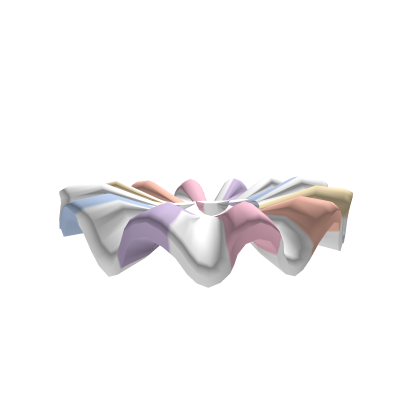 Ruffled Striped Pastel Clown Collar