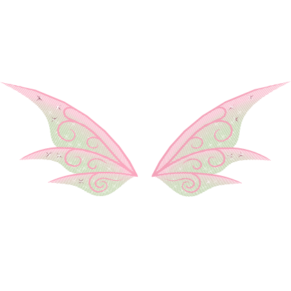 Pink Green Faelight Glitter Wings