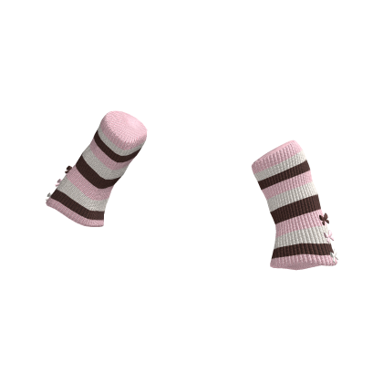 dolly neapolitan striped arm warmers w ribbons