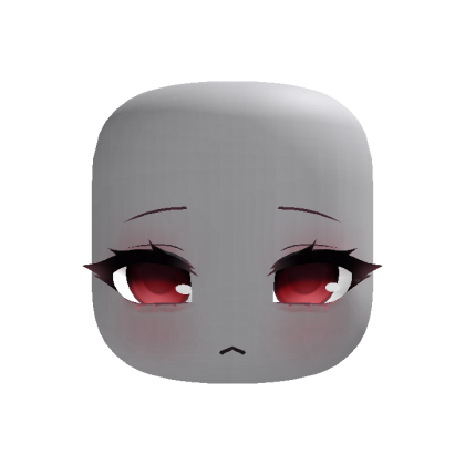 (animated) red sweet anime princess face