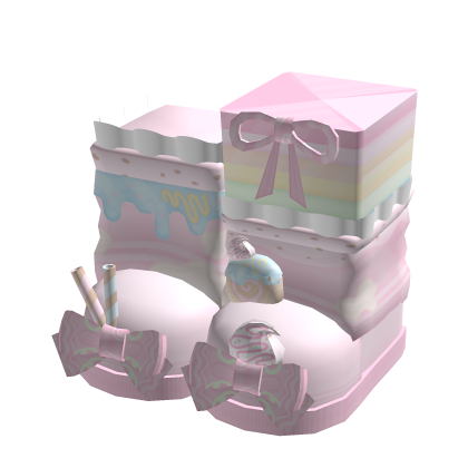 pastel pink decora rainbow cupcake shoes 🦄🎀