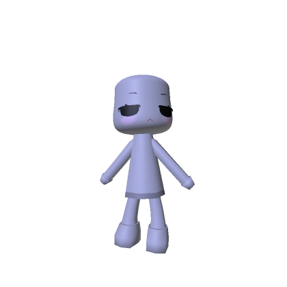 Wii Mii Low Poly Chibi Doll