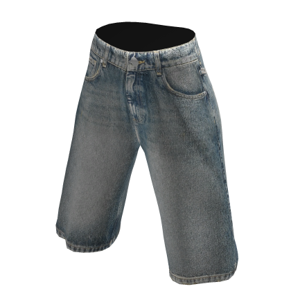 Light Blue Baggy Denim Shorts