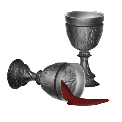 Chalice Silver Victorian Vampire Spilled Juice